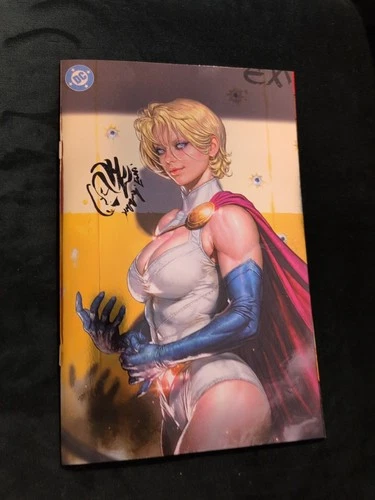 JUSTICE LEAGUE UNLIMITED #11 SIGNED FOIL KYUYONG EOM POWER GIRL COA EXCLUSIVE 1