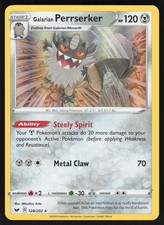 Galarian Perrserker Holo 128/202 NM SWSH01: Sword & Shield Base Set Pokemon Card