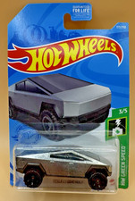 Hot Wheels Tesla Cyber Truck Silver HW Green Speed 3/5 box 177/250