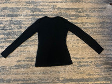 Warm Essentials By Cuddl Duds Women Small Black Thermal Top w/ Thumb Holes