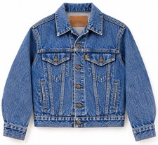 Vintage Levi’s 37485 Denim Trucker Jacket Brown Tab USA Made Size M Fits Small