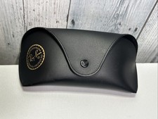 Ray Ban Sunglasses Case Black Genuine Leather Authentic OEM Luxotica