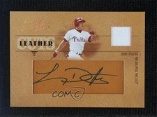 2005 Donruss Leather & Lumber Cuts Jerseys 83/128 Lenny Dykstra #LC-36 Auto ow6