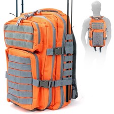 Osage River Fishing Backpack, Tackle and Rod Storage, Orange