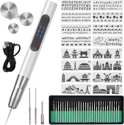Elektrischer Gravurstift, Gravurwerkzeug-Set, tragbar, ohne