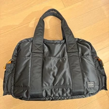 Yoshida Kaban Porter Black Nylon Duffle Bag with Side Pocket Used Excellent