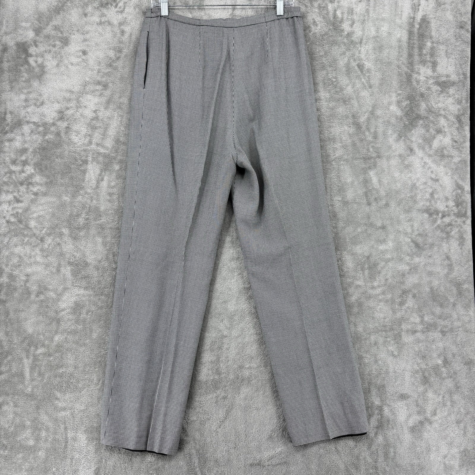 Le Suit Pant Suit 8 Houndstooth Pleated Blazer Preppy Career Office Academia