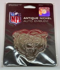 AEM1202 Chicago Bears NFL Antique Nickel Auto  Car Emblem Brand New and Sealed
