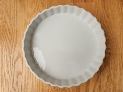 Porcelain 10 inch Round White Quiche Tart Pie Baking Dish