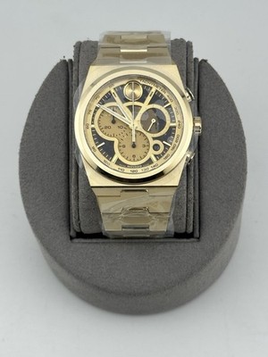 Movado Bold Quest Chrono Tachymeter Gold 40mm Watch 3601185 Brand New In Box