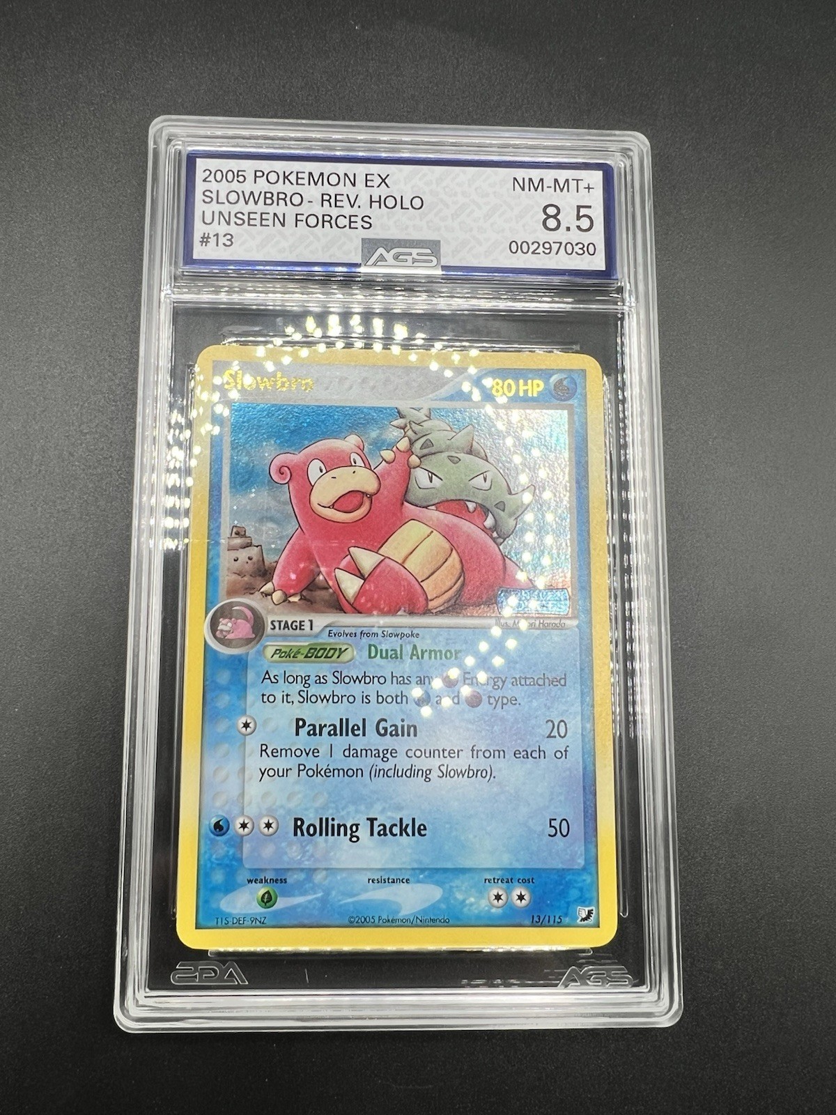 Pokémon TCG Slowbro EX Unseen Forces Reverese Holo Rare Card 13/115 8.5 NM