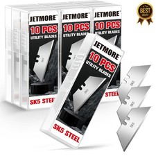 100 Pack Utility Knife Blades SK5 Steel Razor Blade Refills