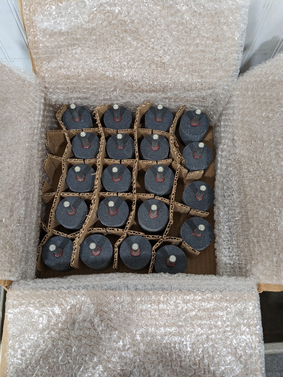 Tru-Maxx Mounted Point: 2" Thick, 3/8" Shank Dia, W244, 60G Qty 20 W244-GB-15384