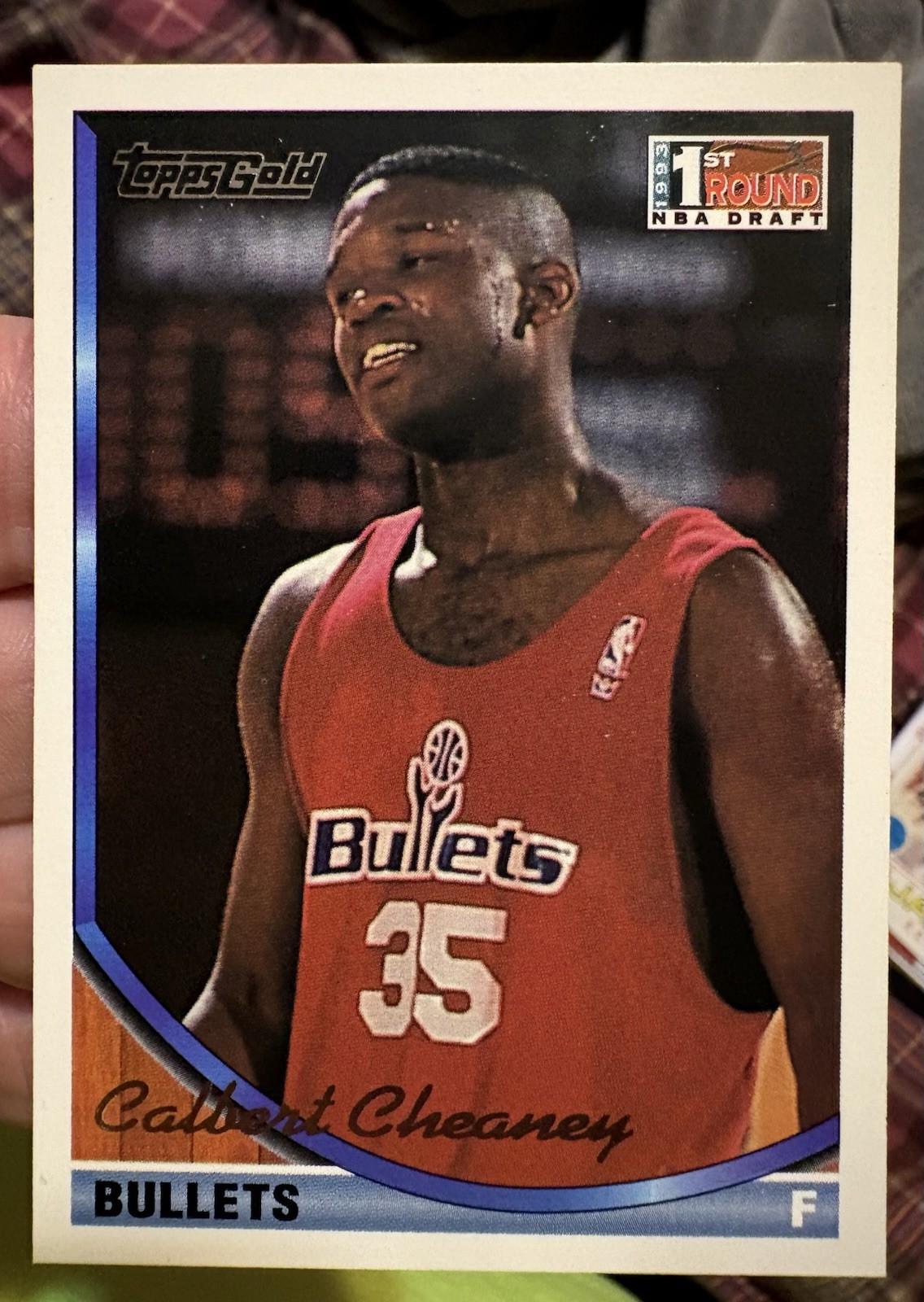 1993-94 Topps Calbert Cheaney #158 Rookie Gold  Washington Bullets