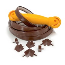 InstaTrim Dark Brown Flexible Self-Adhesive Trim Kit w/Applicator - 10ft & 6 Cor