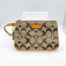 Coach Fragment Case Purse Wallet Signature Yellow