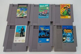 Nintendo Nes Game Lot 6 Games .R.C. Rro Am Mad Max And More 