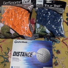 TaylorMade Distance Plus Golf Balls - Dozen - 2021 - New 2 Free Golf Tees B2
