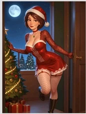 C 2.5x3.5" Aceo Print HD Mini Photo Cartoon Waifu Princess Aunt Cass Chrismas