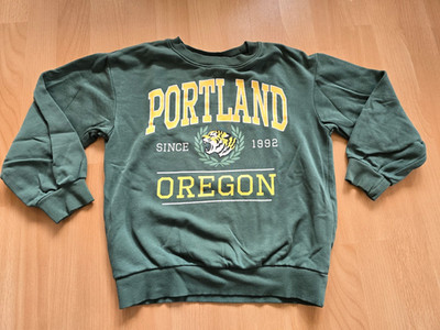 Pullover grün Gr. 122/128 H&M Sweat Portland Oregon