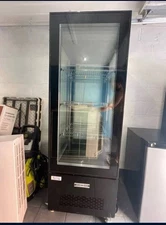 Avantco GD4C-15-HC Black 4-Sided Glass Refrigerated Display Case