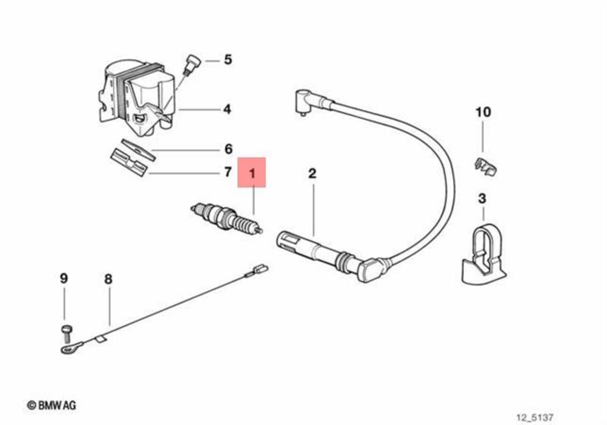 BMW Spark Plug Genuine FR 6 DDC - R850C/RT - R1100GS/R/RS/RT 12121342125