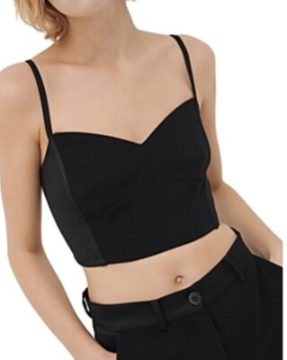 Black Satin Bustier top By Marella  4 $195