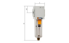 Filter mit Wasserabscheider, Abscheider, Filter, versch. Typen, Eco-Line