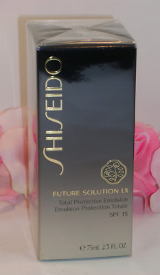 New Shiseido Future Solution LX Total Protective Emulsion SPF 15  2.5 oz 75 ml