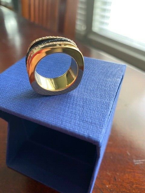 SWAROVSKI | VIO RING VER JET/CRY/MIX 55 *BRAND NEW* 5143854