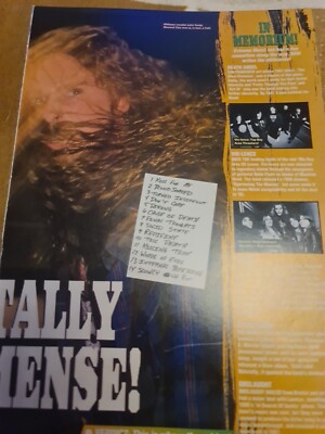 Vintage OBITUARY JOHN TARDY / IRON MAIDEN BRING YOUR DAUGHTER LYRICS A4 POSTER 