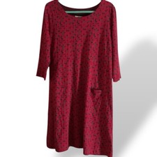 Weird Fish Organic Cotton Dress Size 18 Relaxed Fit Multicolor