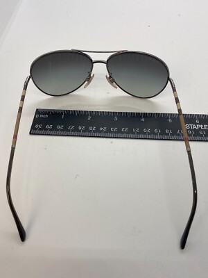 Burberry 57mm Round Metal Aviator Sunglasses - Model B3056 Burberry B3056 Aviator Womens Sunglasses Silver 100611 57 13  main image 3
