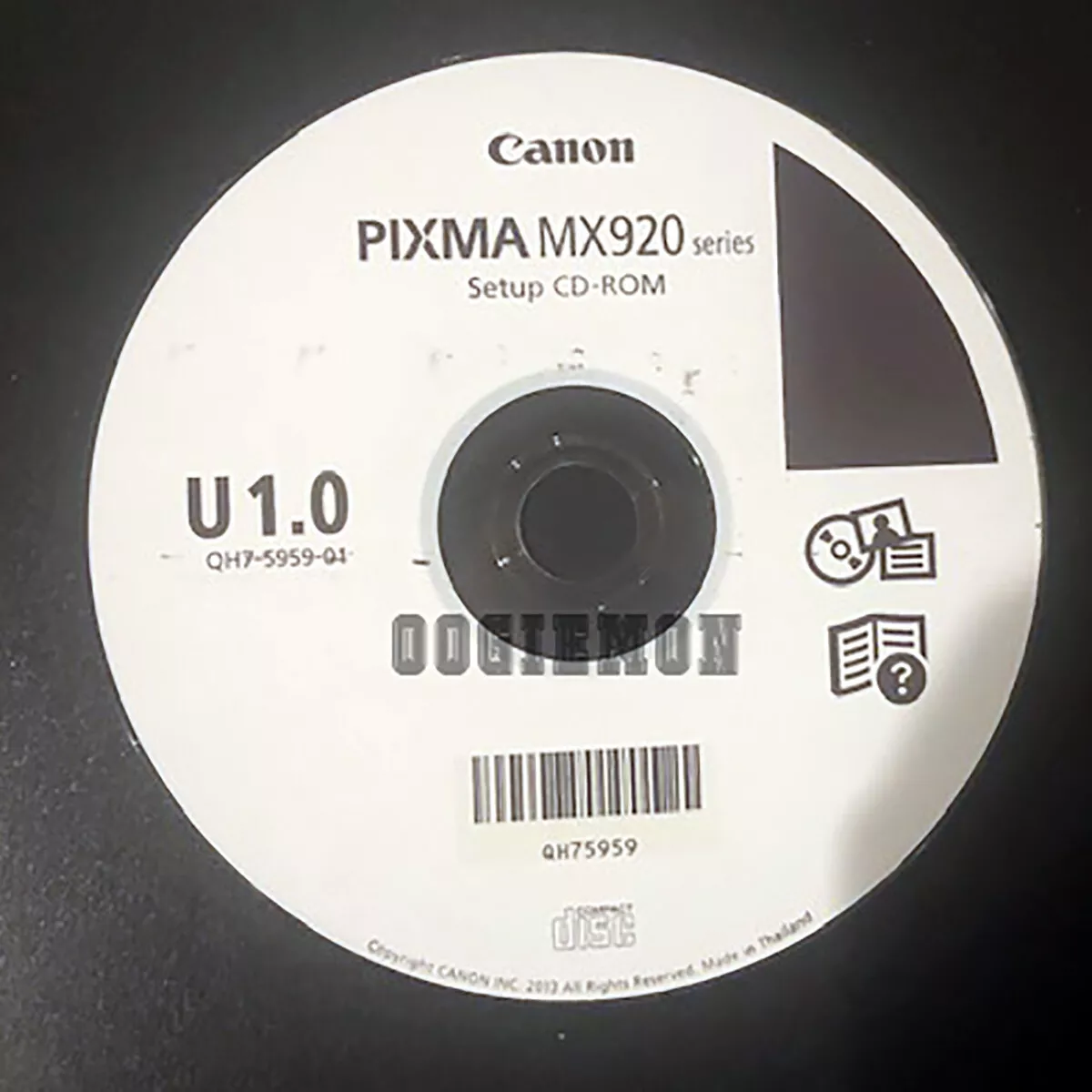 Setup CD ROM for Canon PIXMA MX920 Series Printer Software Windows MX921 MX922
