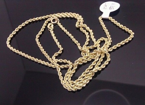 Brand New Real 10K Yellow Gold Rope 