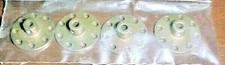 4 PCS 1955-62 ERECTOR SET PART BT PIERCED DISK ORIGINAL 3/8" HUB SINTERED BRASS