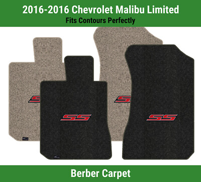Lloyd Berber Front Carpet Mats for '16 Chevy Malibu Limited w/SS Red / Silver