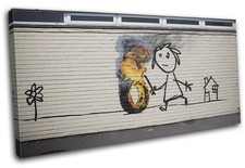 Banksy Graffiti School Street Art Urban SINGLE CANVAS WALL ART Picture Print