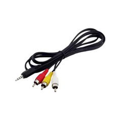 1.5M/5FT 3.5mm 4 Pole Stereo Aux Plug To 3 RCA Male AV Audio Video Adapter Cable