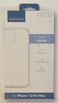 Insignia Hard Shell Slim Design Phone Case For iPhone 12 Pro Max Clear
