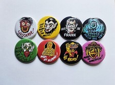 Vintage Reproduction Horror Pinback Buttons Magnets Bottle Openers. Set 01