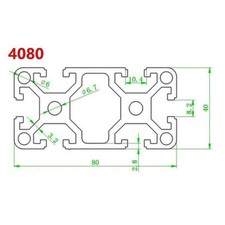 15120 15180 4080 Aluminum Extrusion Frame Profile 15mmx120mm Workbench CNC 3D