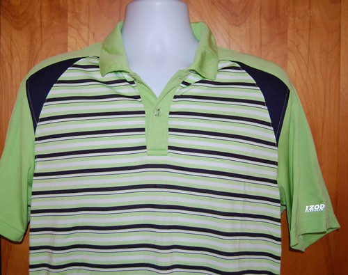 White Striped Polo Golf Shirt Mens 