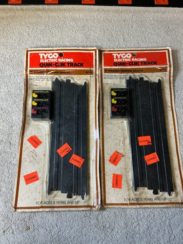 TYCO Vintage 9" Straight Terminal Track for Slot Car Racing. New old Stock Qty 2