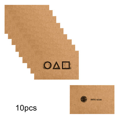 Squid Game Karten Party Card Invitation Card  Gonggi Card Square Triangle Circle