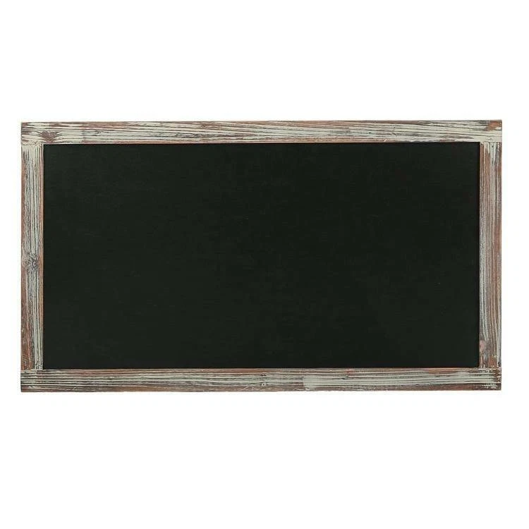 35-Inch Rustic Wall-Mounted Hanging Torched Wood Frame Chalkboard/Message Board - Image 3 of 4