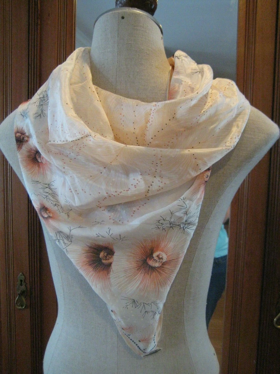 Peach silk scarf clearance