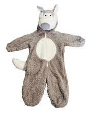Princess parade wolf costume 12 to 18 months one piece fuzzy zip up brown cute