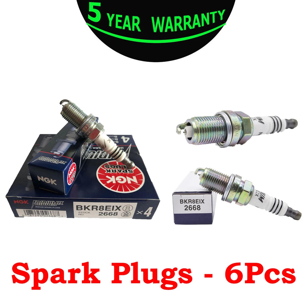 ngk BKR8EIX 2668 RACING COLDER SPARK PLUG IRIDIUM POWER 6 PCS