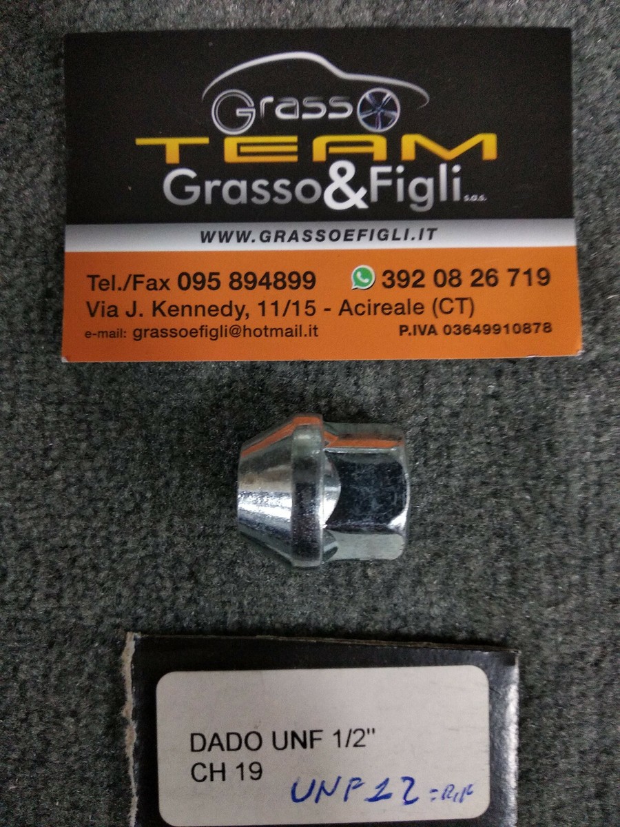 RYBO Set Di 4 Dadi Di Bloccaggio Per Cerchi In Lega, Neri, 1/2 UNF - Foto 2